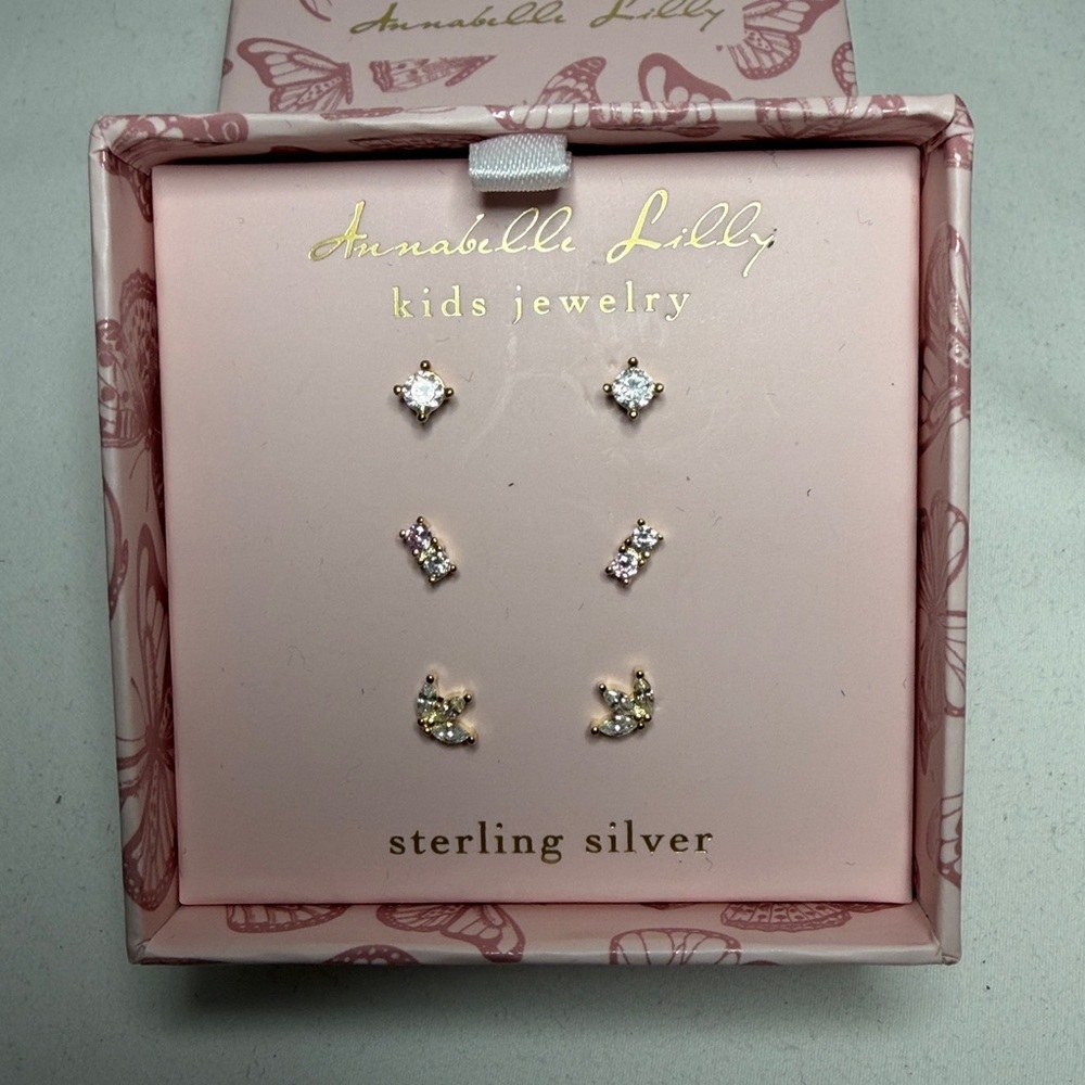 Annabelle Lilly Gold and Silver Stud Earrings Set